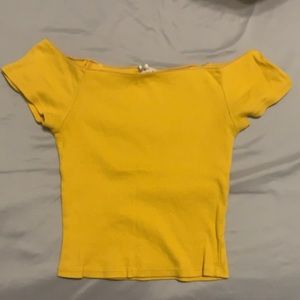 Sky and Sparrow Off the Shoulder Crop Too